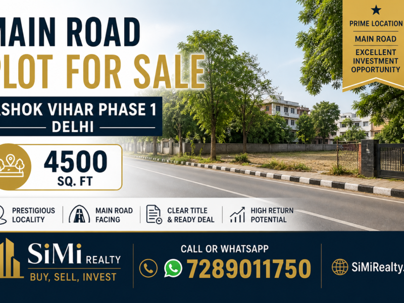 Main Road Plot For Sale In Ashok Vihar Phase 1 Delhi