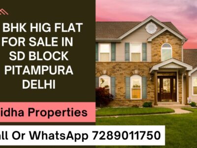 3 BHK Flat For Sale In SD Block Pitampura Delhi Near NSP