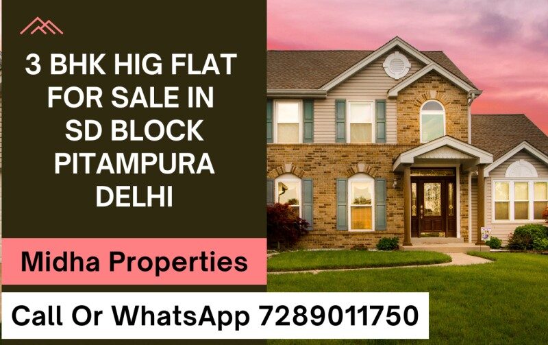 3 BHK Flat For Sale In SD Block Pitampura Delhi Near NSP