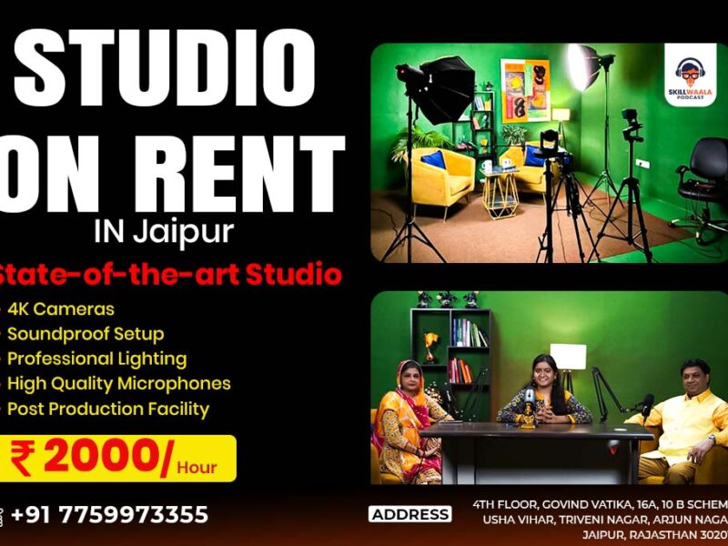 Jaipur Podcast Studio – Soundproof Setup for Rent | Skillwaala Podcast Studio
