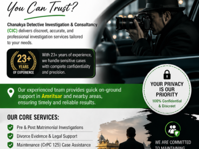 Looking for Detective Agency in Amritsar you can trust?